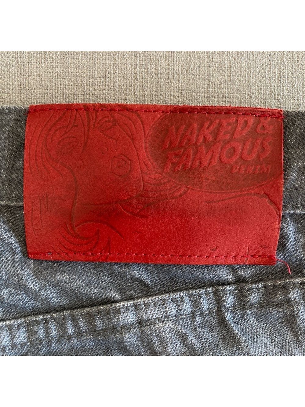 Naked & Famous Weird Guy Grey Selvedge Raw Denim Jeans Mens Sz 30 - Picture 6 of 14